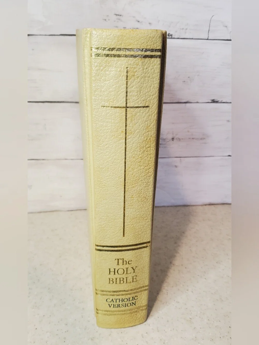 Vintage 1963 Catholic Holy Bible Good Counsel Confraternity Hardcover Gold Edge